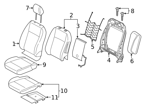 Passenger Seat Components for 2018 Ford EcoSport #0
