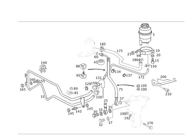 463460112464 - Steering: Line for Mercedes-Benz: G55 AMG, G550, G63 AMG, G65 AMG Image image