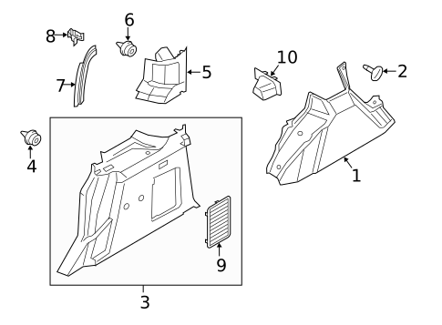 Interior Trim - Side Panel for 2017 Ford Transit Connect #1