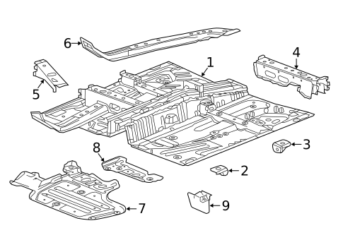 Floor & Rails for 2017 Chevrolet Malibu #0