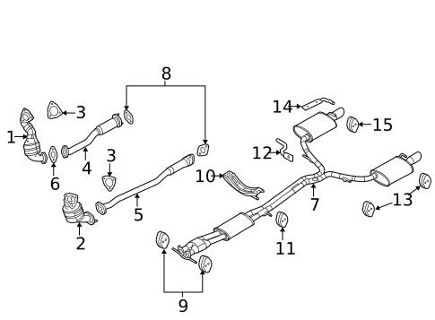 Exhaust Components for 2016 Lincoln MKS #0