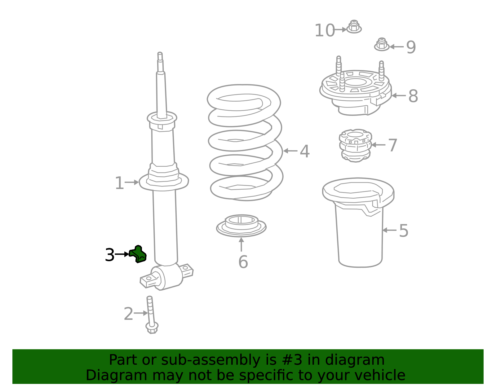 Front Shock Absorber Nut 11548880 | TascaParts.com