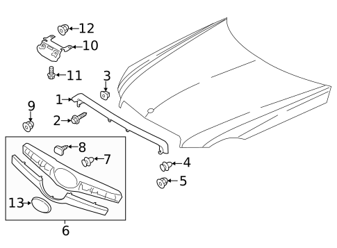 Exterior Trim - Hood for 2018 Subaru Forester #0