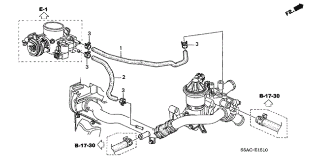 Water Hose (1) for 2005 Honda Civic #0