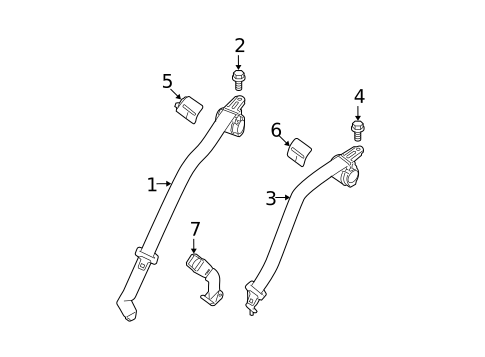 Rear Seat Belts for 2010 Nissan Sentra #0