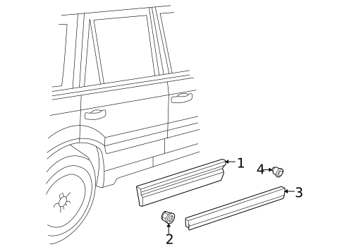 Exterior Trim - Rear Door for 2002 Land Rover Range Rover #0