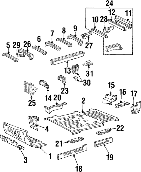 Floor & Rails for 1998 Ford Windstar #0