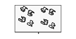 4605B482 - Brakes: Disc Brake Pad Retaining Clip for Mitsubishi Image