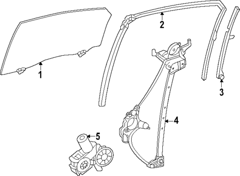Glass - Rear Door for 2025 Toyota Crown Signia #0