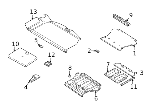 Interior Trim - Rear Body for 2001 Hyundai Santa Fe #0