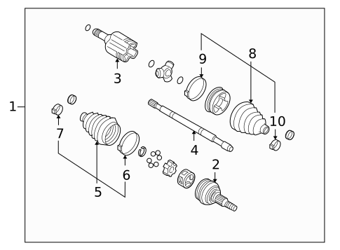 Drive Axles for 2005 Chevrolet Uplander #0