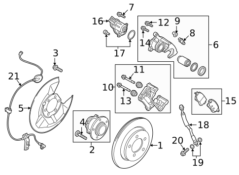 thumbnail image 2 of NTY Rear Brake Caliper Bracket Set For Mazda 6 Estate 2007-2013 - Left & Right, Silver, 1 Year Warranty 2 of 3