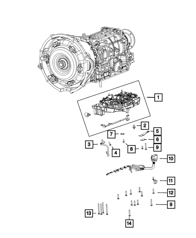 68244707AB - AS69RC; 6-Speed; Automatic Transmission: Valve Body Assembly for Mopar Image