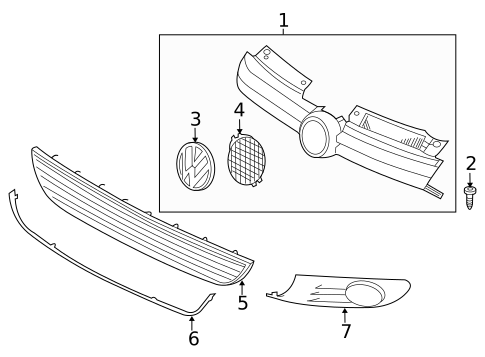 Grille & Components for 2014 Volkswagen Jetta #2