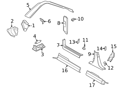Interior Trim - Pillars for 2003 Audi S8 #0