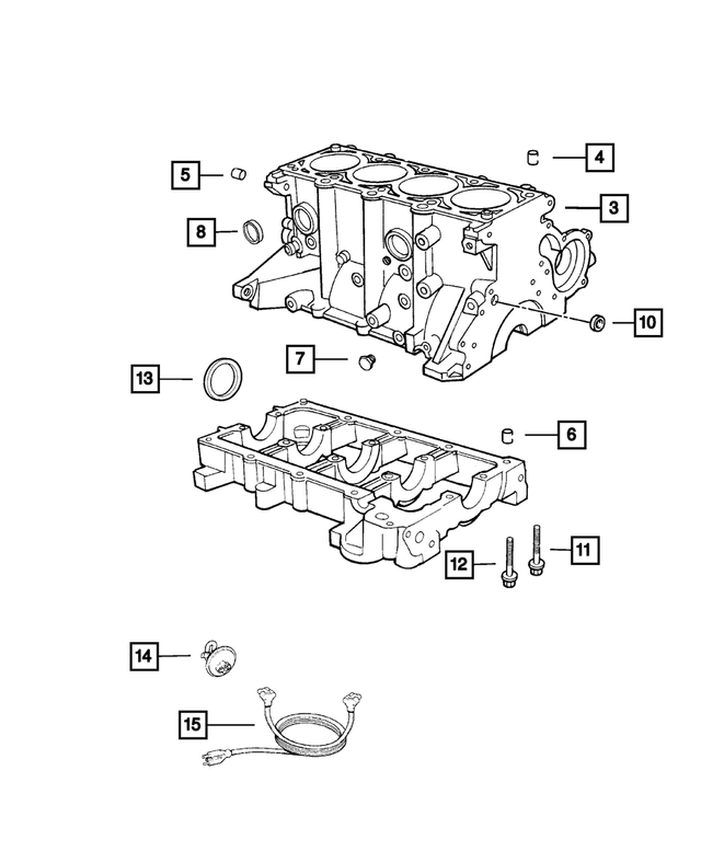 4694106 - Engine 2.4L Four Cylinder: Engine Block To Bedplate Dowel for Mopar Image