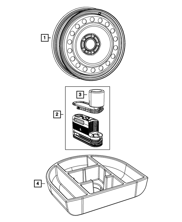 « 68640368AA – Wheels : Réparation De Pneu Trs De Secours pour Mopar Image »