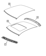 68266980AA - Body Sheet Metal Except Doors: Roof Rear Header for Mopar Image