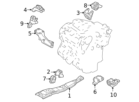 Engine & Trans Mounting for 2000 Mazda MPV #0