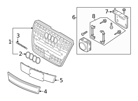 Grille & Components for 2009 Audi Q7 #0