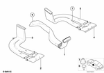 64228402282 - Heater and Air Conditioning: Rear Heater Duct for BMW: X5 3.0i, X5 4.4i, X5 4.6is, X5 4.8is Image image