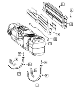 68397066AC - Fuel and Accelerator Pedal: Fuel Tank Strap for Mopar Image