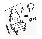 AWR6526LPW - : Seat Assembly for Land-Rover Image