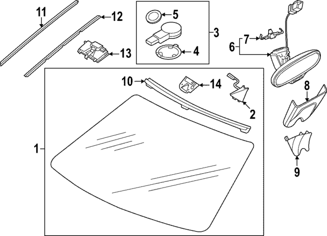 5WA980653F - Body: Lane Assist Cmra for Audi Image