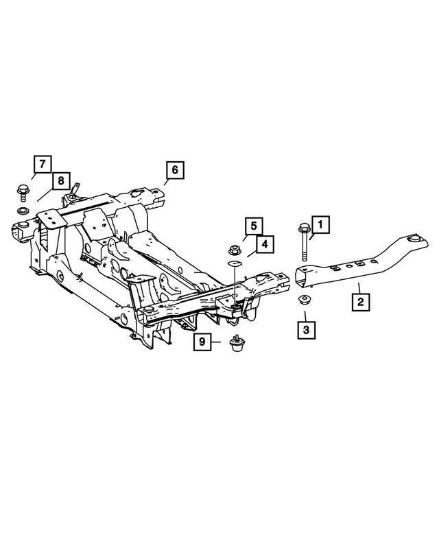 6105169AA - Front Suspension &amp; Drive: Nut for Mopar Image