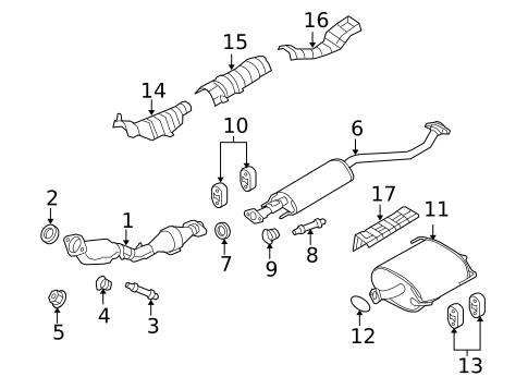 Exhaust Components for 2009 Nissan Cube #0