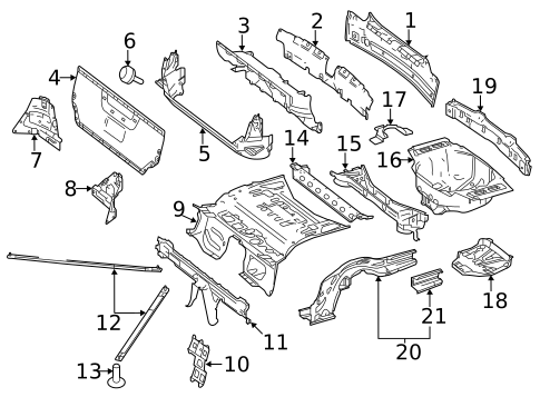 Rear Body & Floor for 2016 Mercedes-Benz SLK55 AMG #0