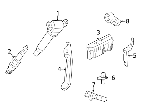 Ignition System for 2016 Toyota Avalon #0