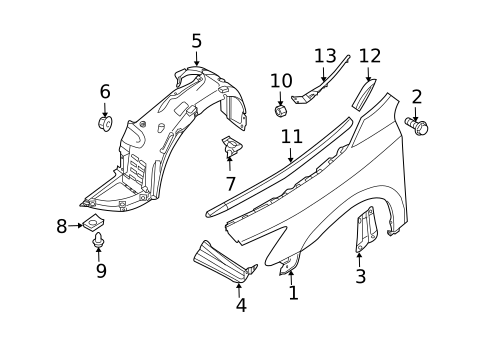 Fender & Components for 2009 Nissan Maxima #0