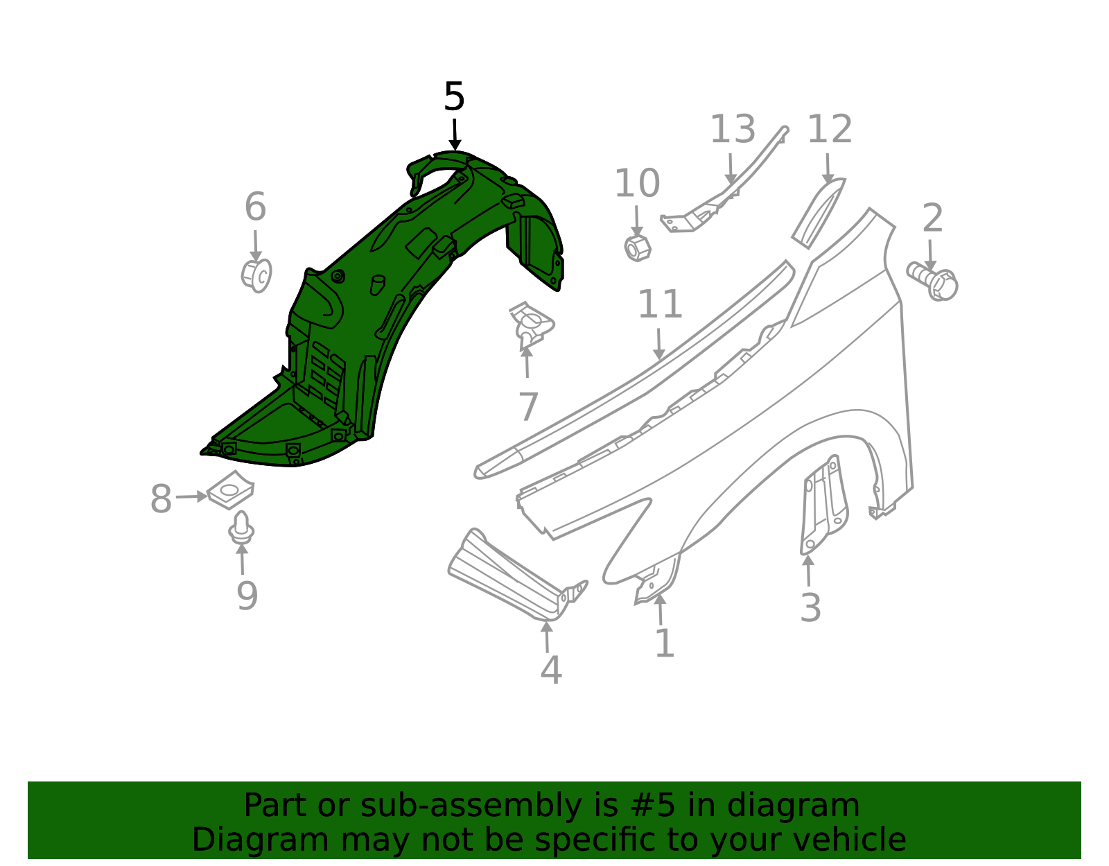 Fender Splash Shield 63842-ZX70A | Ramsey Nissan Parts