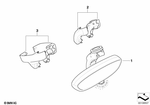51169302876 - : Rear-View Mirror, Manual/Led/Radio for BMW Image