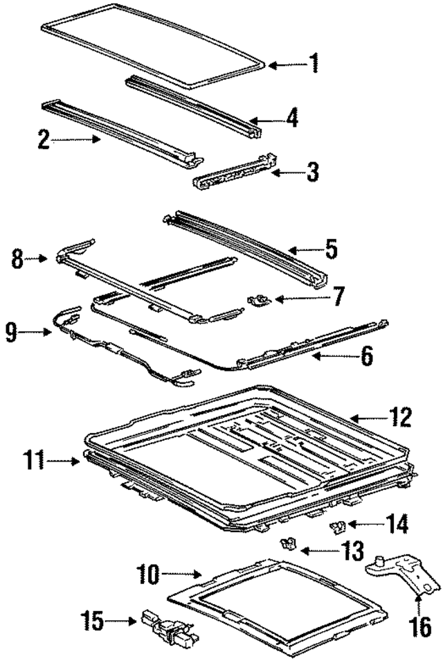 6321824020B1 - Body: Sunroof Molding for Lexus Image
