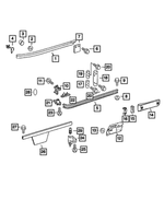 68010187AA - Doors, Door Mirrors and Related Parts: Slider Door Rail, Left for Mopar Image