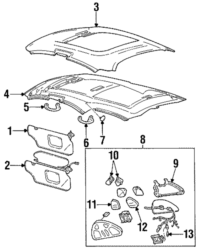 F6DZ13783B - Body: Lens for Ford: Taurus | Mercury: Sable Image