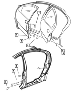 5056072AA - Labels All Vehicle Locations: Child Protection Lock Label for Chrysler: 300, Aspen, Pacifica, PT Cruiser, Sebring | Dodge: Charger, Dakota, Durango, Journey, Magnum, Neon, Ram 1500, Ram 2500, Ram 3500, Stratus Image