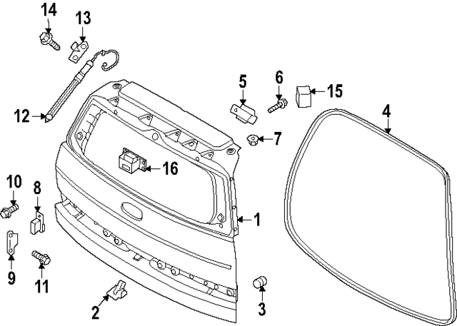 81771P6000 - : Lift-Gate Stop Bumper for Hyundai Image