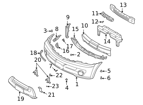 Bumper & Components - Front for 2005 Kia Sorento #0