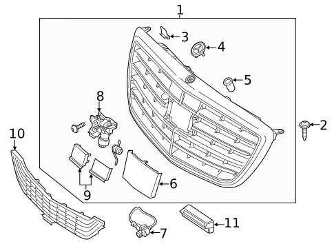 Grille & Components for 2015 Mercedes-Benz S63 AMG #1