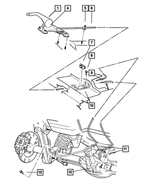 6505245AA - Parking Brake: Nut, Mounting for Mopar Image