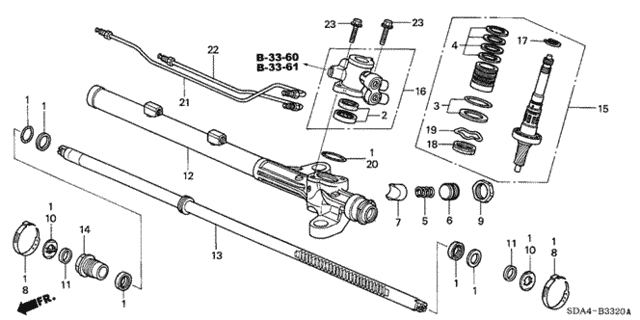 P.S. Gear Box Components (1) for 2004 Honda Accord #0