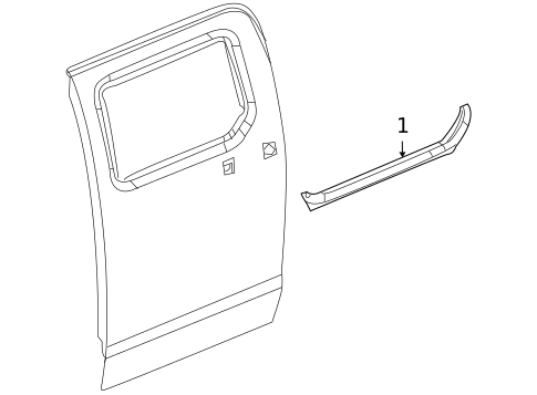 Exterior Trim - Rear Door for 2009 Hummer H3T #0