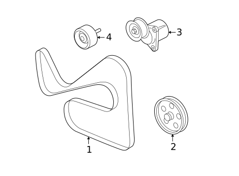 Accessory Drive Belt System Components for 2005 Ford Escape #0