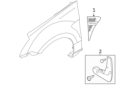 Exterior Trim - Fender for 2010 Ford Focus #0