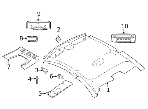Interior Trim - Roof for 2020 BMW M240i #1