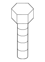 1123412306P - : Side Mount Lower Bolt for Kia: Sedona, Sportage Image