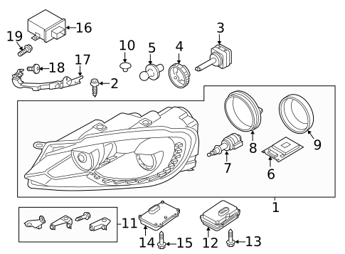 Headlamp Components for 2012 Volkswagen Golf #1
